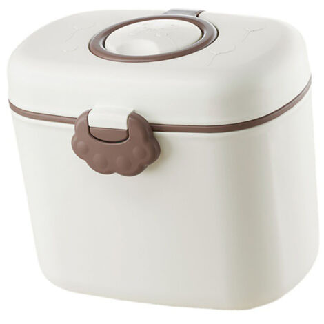 Distributeur de lait Portable C pour Voyage avec Couvercle Scellé et Scoop en Plastique Blanc (1/5)