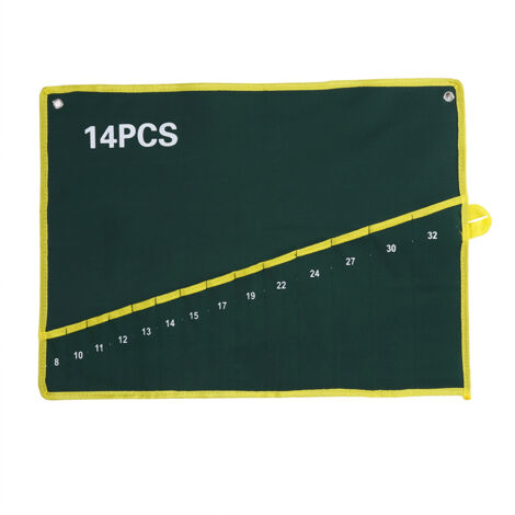 Sac de rangement à outils avec 14 poches en toile durable - Rouleau organisateur pour clés et outils - Vert - ManoMano (1/2)
