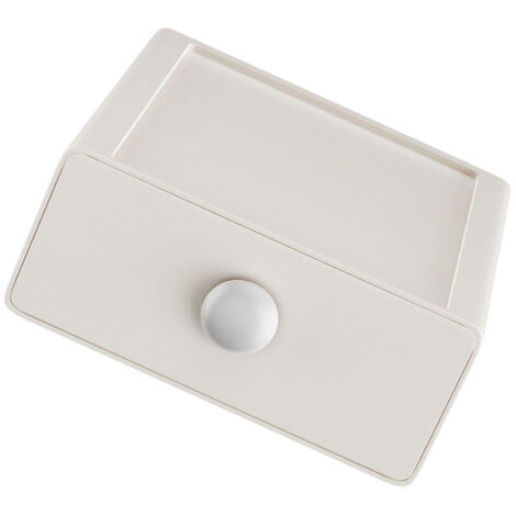 Boîte de rangement de bureau avec compartiments multifonctionnelle en PP, capacité grande, conception économe d'espace, organisateur de fournitures de bureau pour bureau ou maison, couleur beige.
