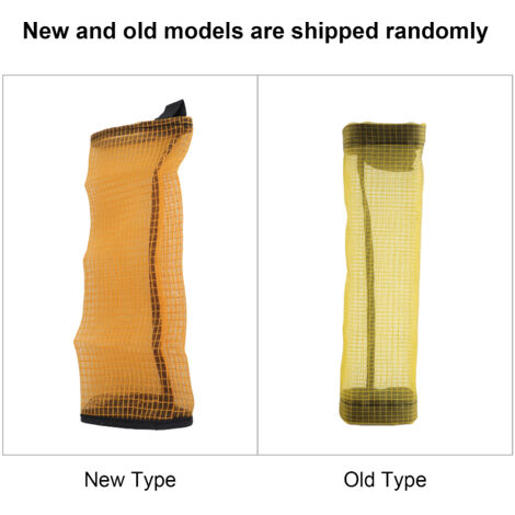 Support Plastique pour Sacs Réutilisés - Organisateur de Sacs à Provisions pour Kitchen Wall Mount - Polyester Mesh Cloth - Yellow - 12 x 40cm - 1pc