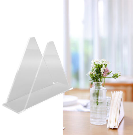 Porte-Serviettes vertical acrylique pour cuisine/salle à manger (5.5x4.1x1.6 inch, transparent) - Distributeur élégant et durable pour serviettes (1/5)