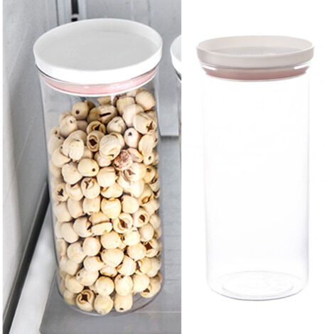 Bocaux de Stockage Kitchen avec Couvercles - PET PP Transparent et Réutilisable - Stockage Alimentaire Organisé (1/5)
