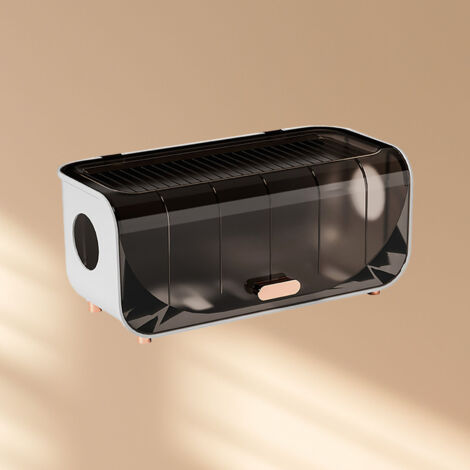 Boîte de rangement pour cables Coffee - Boîte de rangement plastique facile à monter pour câbles adaptateurs et chargeurs - Protection sécurité cordes (1/5)