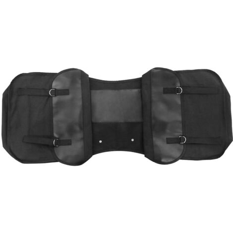 Sacs de Vélo [Sac de Selle Vélo 2x35L Canvas] Noir Durable Compact Facile pour Livres Camping Pique-nique Shopping 101x43cm (1/5)