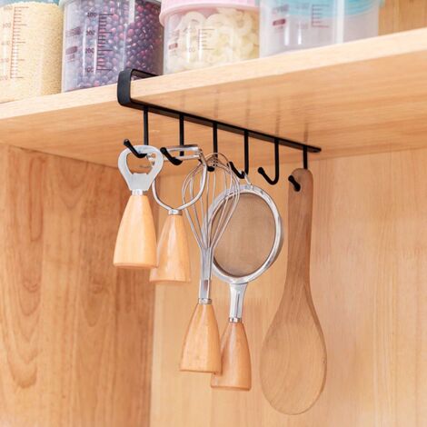 Crochet Suspension Universel 6 Points Rustproof Fer Noir Organisateur Multi-Usage Intérieur (1/5)