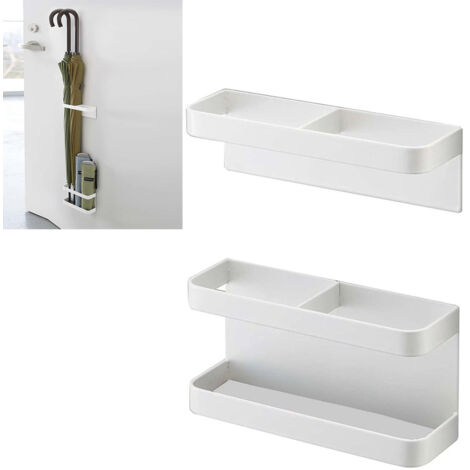 Porte-Serviette Magnétique Murale Sans Perforation avec Base et Fixation Blanc pour Hall d'Hotel et Entrée Hauteur Adjustable avec Plaque en Acier Carbone (1/5)