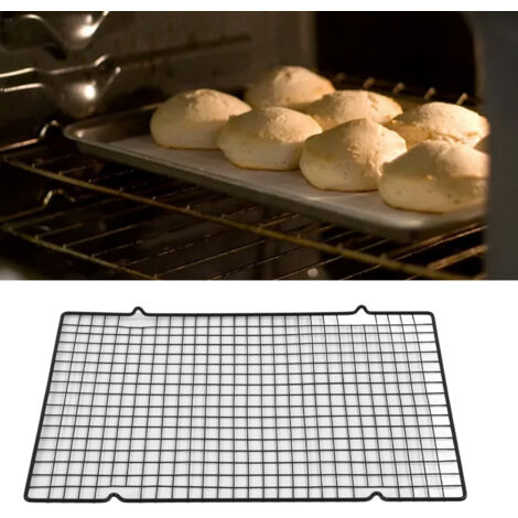 [Grille Réversible] Grille à Barbecue [4 Pièces] Treillis de Refroidissement en Acier Inoxydable pour Cuisson et Décongélation (1/5)
