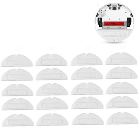 Lot de 20 Lingettes Nettoyantes Jetables pour Robot Aspirateur Xiaomi Roborock S7/T7S, Fibre, 29.3x11.5cm, Moppe de Remplacement à Installation Rapide (1/5)