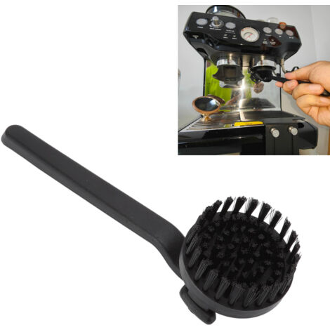 Brosse de nettoyage détachable ABS pour tête de percolateur cafetière 58mm et moulin à café avec manche long et fibres fines (1/5)