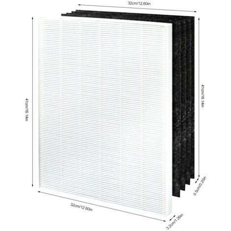 Filter pour purificateur d'air avec 4 cotons de carbone actif pour Winix 115115, compatible PlasmaWave 5300/6300, installation facile. (1/5)