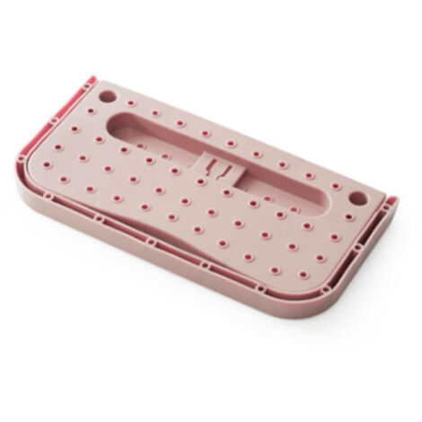 Porte-manteau mural PP Adhésif Pliable pour Chaussures Rangement Espace Idéal Hall Salle de Bain Rose 27.9x14.5cm (1/5)