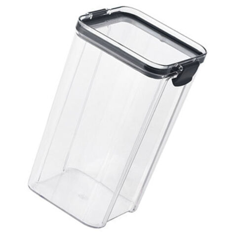 Boîte de Stockage pour Aliments Secs avec Couvercle Clip Étanche - 1300ml Transparent Rectangulaire - 1 Conteneur pour Céréales et Snacks (1/5)