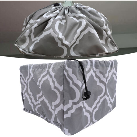 Housse de protection pour projecteur étanche anti-poussière montage plafond - Coating Nylon Fabric 57g 21x33.5x33.5cm Grey Flower pattern (1/5)