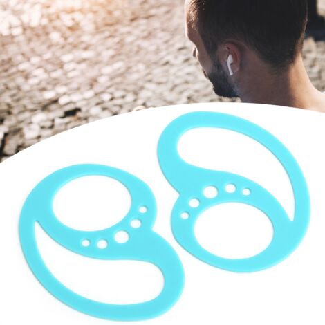 Housse de Protection pour Casque Bluetooth - Accroche Oreille Anti-Perdition en Silicone Doux (Bleu, 1 Paire) (1/5)