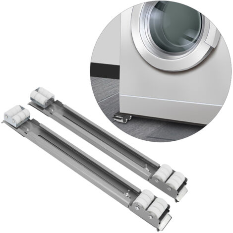 Support universel extensible pour appareils électroménagers avec roulettes en nylon - Base à 24 roues - Capacité 300 kg - 45 à 70 cm adaptable (1/5)