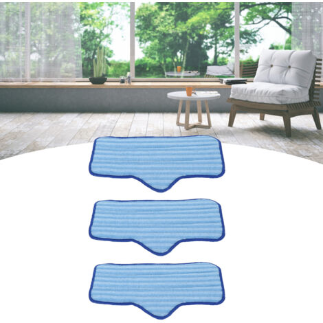 Lavettes de Remplacement Microfibres 3 Pièces Compatibles pour Balais à Plaque, Matière Fibre Absorbante (1/5)
