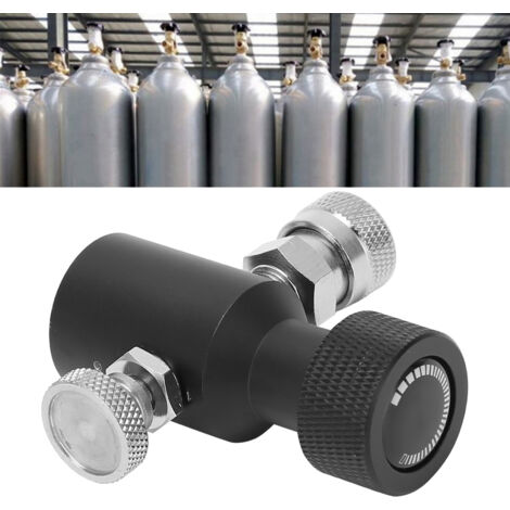 Raccord de Recharge CO2 pour Machine à Soda - Connexion ASA et Détachement Rapide Femelle 8mm en Alliage d'Aluminium Noir