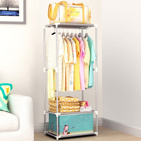 Portable rack: simple coat rack floor hanging modern shelves thick steel tube assembly coat rack clothes rack clothing rack (1/4)
