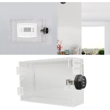 [Thermostat Lock Box] Safeguard Protecteur Transparent XL Thermostat [Acrylic - Installation Murale - Ensemble 10 Pièces] (1/5)