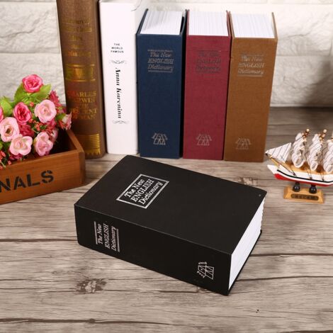 Coffre-fort Secret Livre à Code Sécurisé Sécurité Argent Bijoux Cachette (Noir) - 1PC - Dimensions 18cm - Livre dictionnaire camouflage