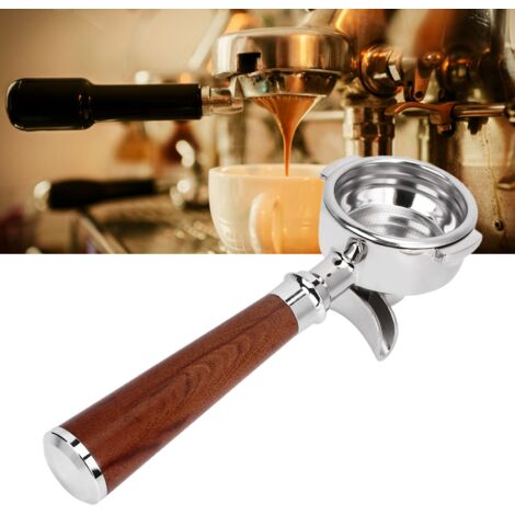 Portafilter Café Commercial Support en Bois de Rose Porte-Filtre 58mm 2 Becs pour Deux Tasses (1/5)