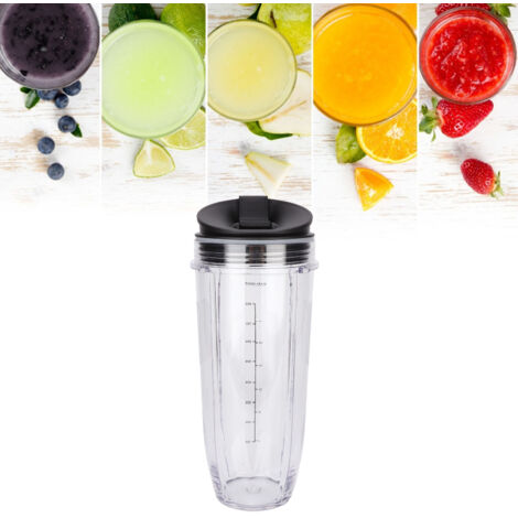 Verre et Couvercle de Remplacement 32 Oz Compatible avec Blender Ninja - PP Sans BPA, Étanche et Portable (1/5)