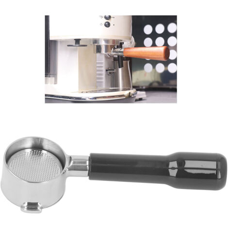 Portafilter Café Bottomless sans fond de 51mm Portafilter Handle Replacement pour ECO310 Machine à Café C2 Style Plastique Noir (1/5)
