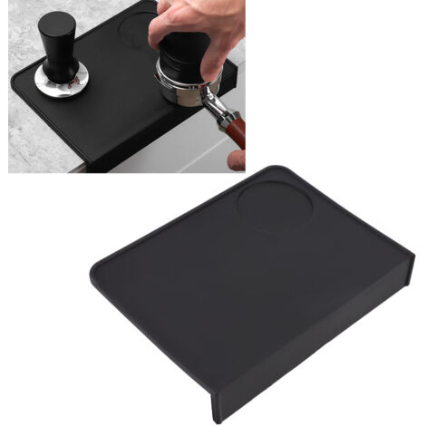 [Tapis de Compression Café] Tapis Silicone Anti-dérapant Grade Alimentaire Multifonction pour Usage Commercial et Domestique, Noir (1/5)