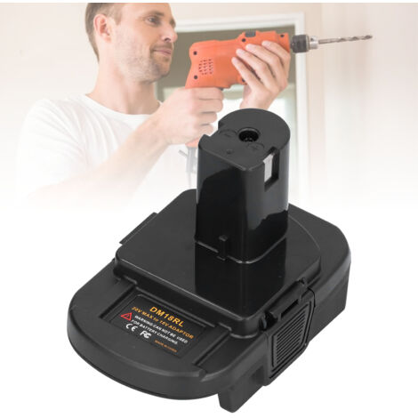 Adaptateur de Batterie DM18RL pour Milwaukee DCB200 DCB203 DCB205 DCB206 M18 en ABS/PC Noir (1/5)