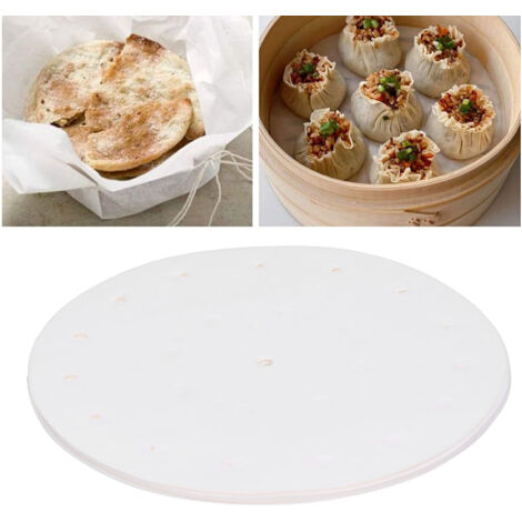 Papier de Cuisson Papier Barbecue Antiadhésif [100 feuilles rondes 18cm] absorbant graisse friture barbecue oven (1/5)