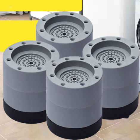 Cales Stabilisateur Anti-Vibrations pour Machine à Laver [4 pièces, 6 cm H, PVC] - Soulève, Protège et Absorbe les Vibrations