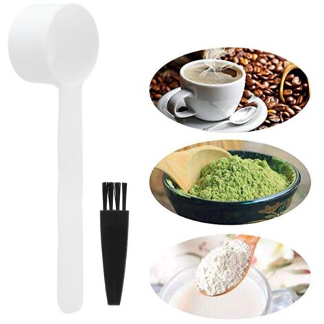 [Cuillère Doseuse Réutilisable avec Brosse] Boîtier de 100 Cuillères Doseuses de 4g pour Café ABS Multifonction (1/5)