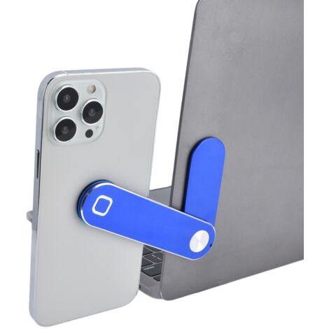 Support pour Smartphone Laptop Clip Magnétique Aluminium - Portable Bureau Domaine Bleu (1/5)