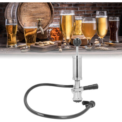 Pompe pour tonneau de bière avec robinets de distribution - Pompe à tonneau avec robinets 2 pièces en acier inoxydable pour système américain D (1/5)