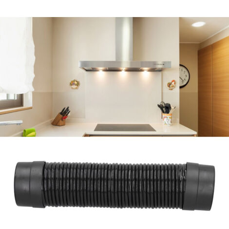 Tuyau de Ventilation PVC pour Ventilateur, Silencieux Antivibration 55cm/110mm Noir ABS+PVC Flexible (1/5)