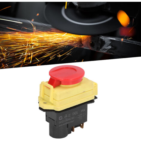 Interrupteur électromagnétique 250V ON/OFF avec bouton poussoir étanche pour machines-outils industrielles (1/5)