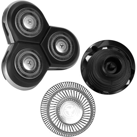 Tête de rasoir Steel Accessoire de Remplacement Compatible Philips RQ10 RQ1250 RQ12 RQ1280 RQ1180 RQ11 (Set complet avec couvercle et brosse) (1/5)