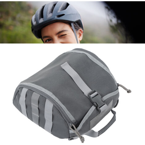 Sac de Transport pour Casques Sportifs - Sac en Toile Ligne intérieure Renforcée avec Sangle de Protection Amovible pour Casques et Visières Gris (1 Sac) (1/5)