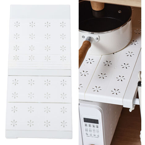 Étagère extensible de garde-robe à tension sans perforation 20KG avec séparation pour cabinets et salle de bain, ajustable longueur 41‑52cm / 16.1‑20.5in (1/5)