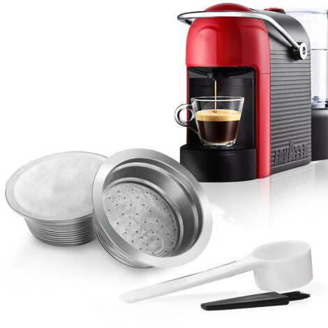 Capsule Café Rechargeable benfuchen Compatible Lavazza A Modo Mio en Acier Inoxydable avec 60 Papiers Aluminium