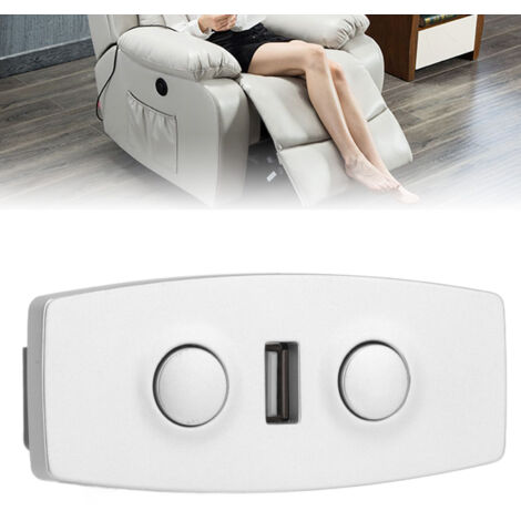 Commutateur de siège éléctrique 2 boutons 5 pins pour sofa électrique 12‑29V avec port USB (1/5)