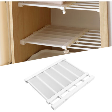 【Étagère tension】 Tension Shelf Reka ABS PP tube ajustable longueur 30-40cm largeur 42cm charge 20kg sans montage (1/5)