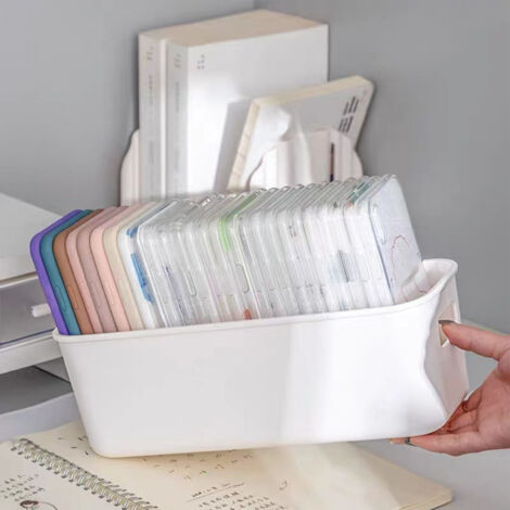 Boîte de Rangement Organisateur Multifonction pour Coques de Mobile, Masques et Soins Organisation Japonaise Élégante pour Bureau et Étudiants Durable et Facile à Nettoyer en Matériau Plastique Dim (1/5)