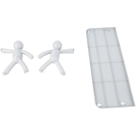 Étagère Murale, Mode Silhouette, Installation Sans trous, Grande capacité, Charge stable, Plastique, Gris (1/5)