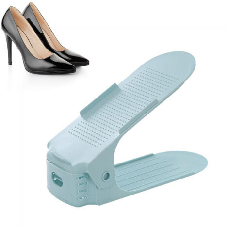 Organisateur de Chaussures Double Étage Adjustable, Compact avec Base Anti-Dérapage en PP - Rangement Optimisé pour Escarpins, Sneakers et Sandales (1/5)