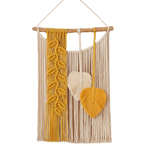 Tapis mural bohème avec franges en polyester, dimensions 40x70 cm, 1 unité (1/5)