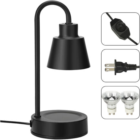 Lampe Table à Bougie Fonctionnelle Vintage Noir avec Fonction Lumière Tamisable pour Salon Bureau Chambre (1/5)
