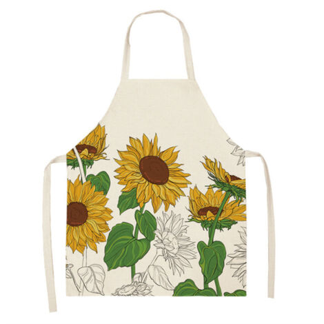 Tablier Cuisine Linen [尺寸:68x55cm] [颜色:Brown,White,Yellow,Gray,Black] [1 x Tablier] (1/5)