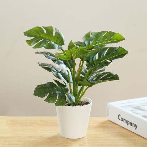 Faux Bonsai Simulé Plante Artificielle Mano Indoor Décorative Lavable 61894 Plante en Pot Vert avec Veines Naturelles et Matériaux Éco (1/5)