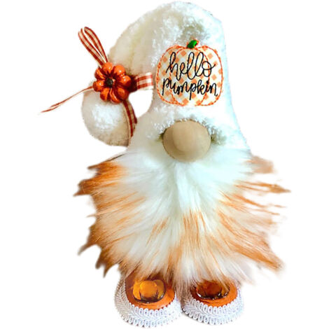 Snooze Faerie, Gnome Peluche en Felt Artisanale et Non-Toxique avec Barbes en Fur Simulé, 38cm Assis Autoportant et Polyvalent en Multicolore pour Décorations Festives et Cadeaux Gnomes. (1/5)